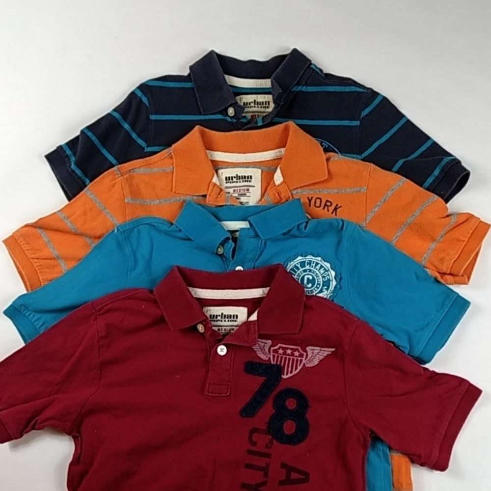 Urban Pipeline Bundle of 4 Boys Polos Size Medium